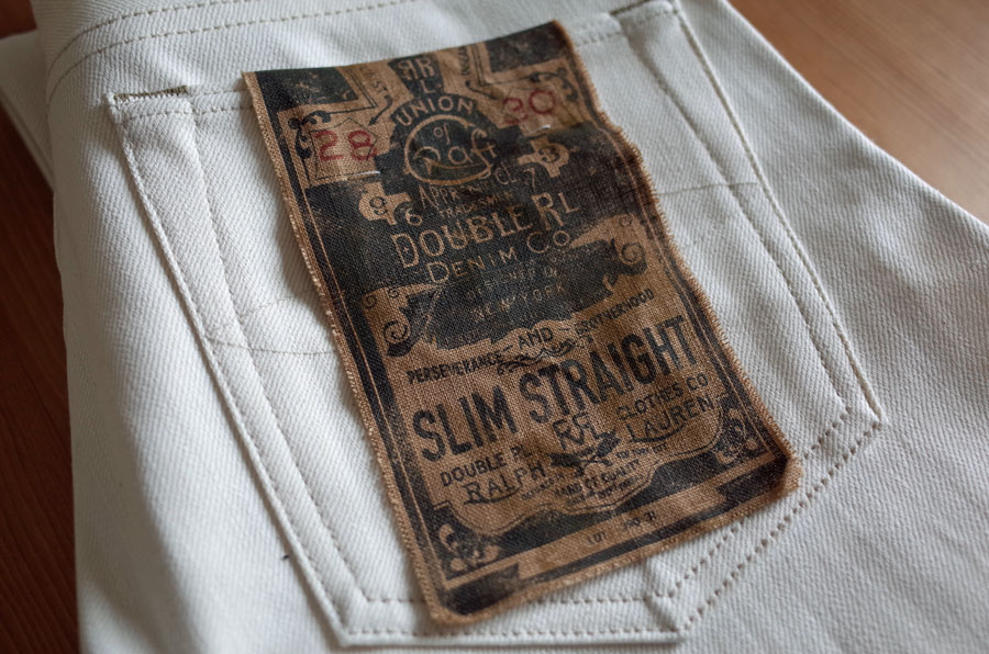 BUY】Double RL（ダブルアールエル）／White Rigid Denim Pants（Slim 